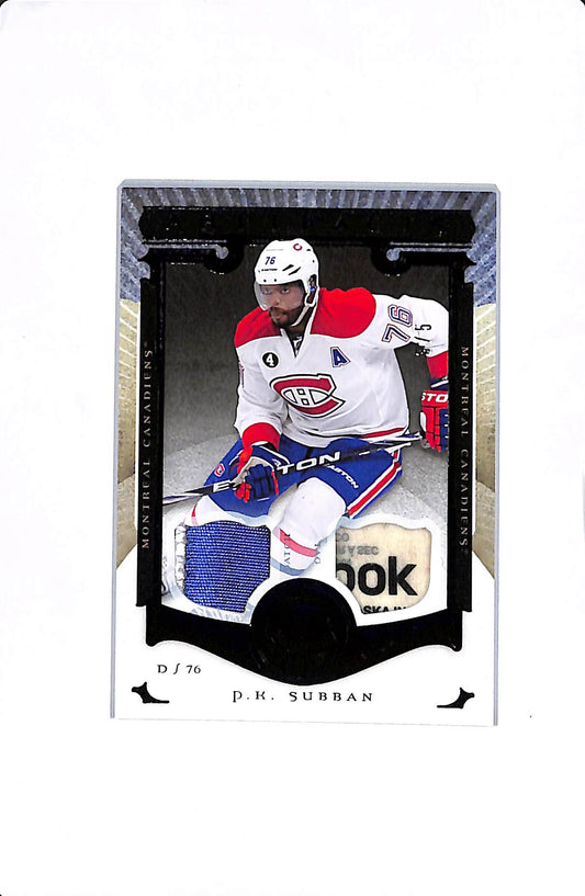 2015-16 UPPER DECK ARTIFACTS P.K. SUBBAN DUAL PATCH & TAG (REEBOK) /5 #9