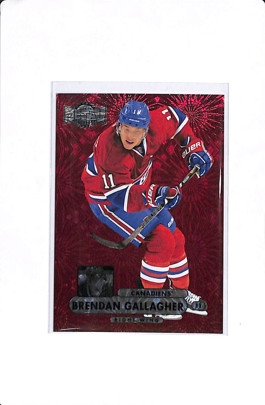 2013-14 UD DECK METAL UNIVERSE BRENDAN GALLAGHER ROOKIE PRECIOUS METAL GEMS PMG RED /75 #MU-10