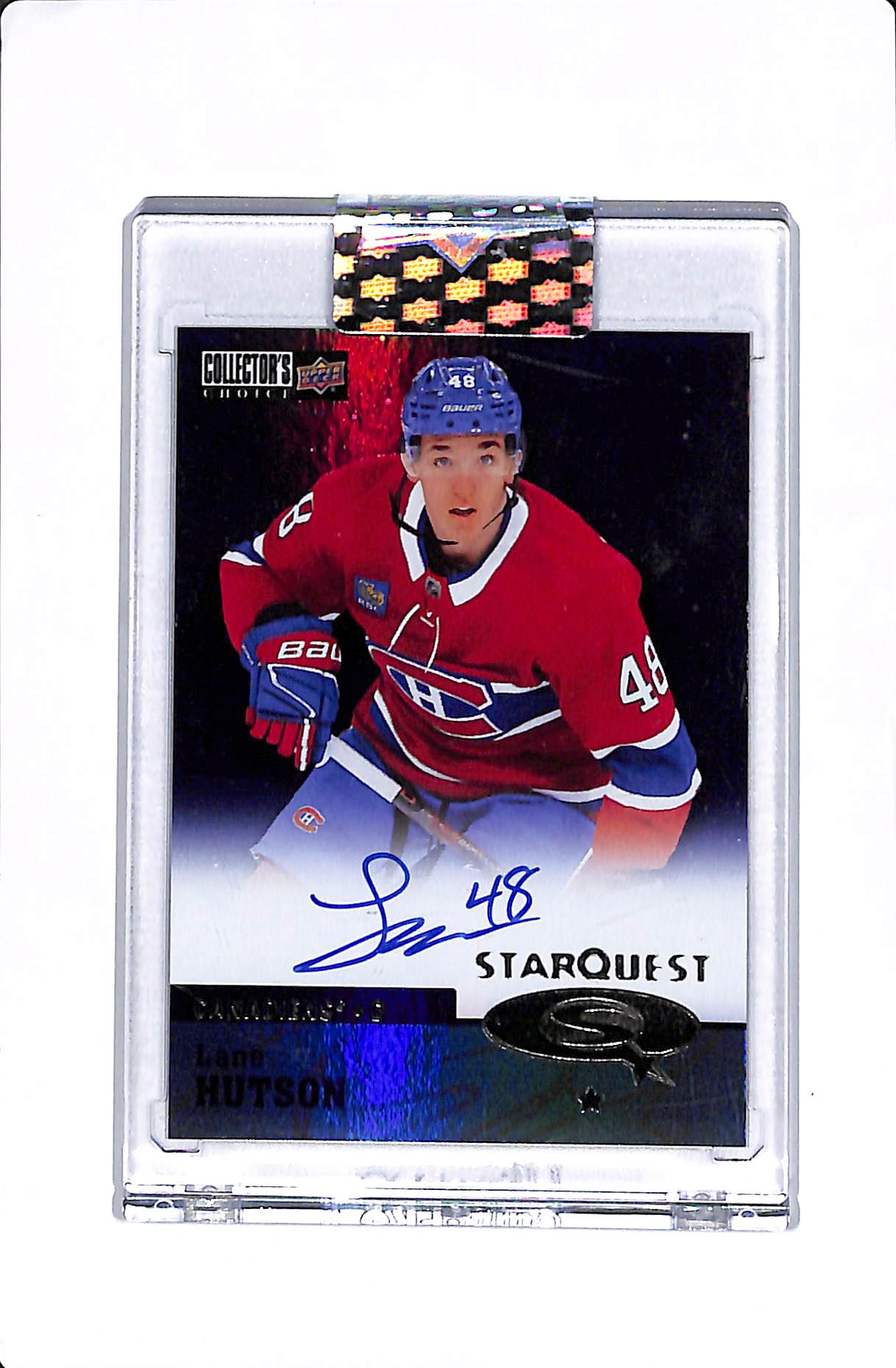 2024-25 UD CLEAR CUT LANE HUTSON 1997-98 COLLECTOR'S CHOICE STARQUEST ROOKIE AUTO #CSA-LH
