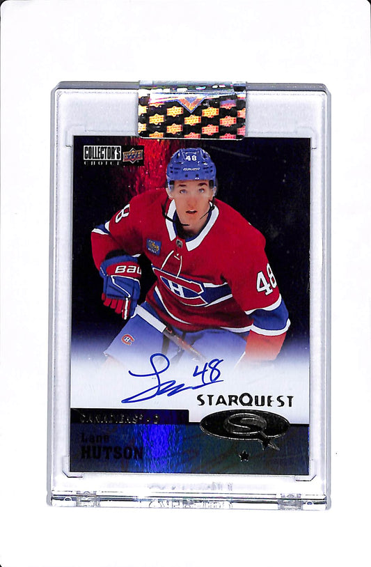 2024-25 UD CLEAR CUT LANE HUTSON 1997-98 COLLECTOR'S CHOICE STARQUEST ROOKIE AUTO #CSA-LH