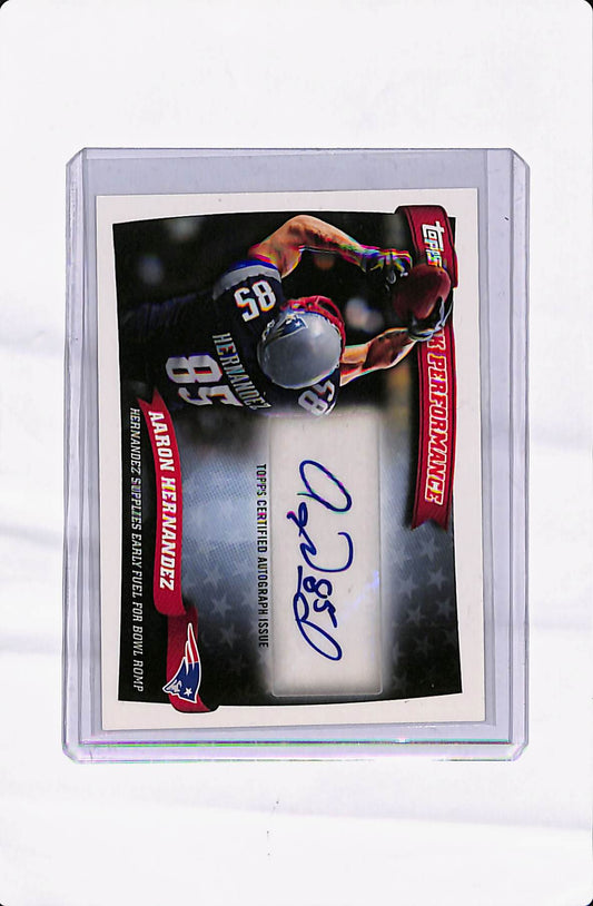 2010 TOPPS PEAK PERFORMANCE AARON HERNANDEZ AUTO