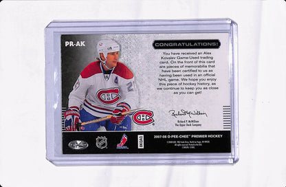 2007-08 O-PEE-CHEE PREMIER HOCKEY ALEX KOVALEV PATCH #'D/100