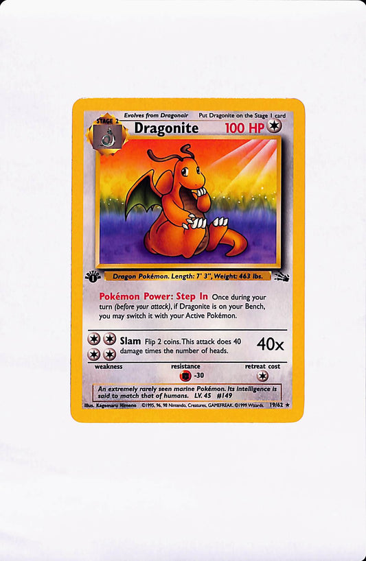 DRAGONITE 19/62 1ST EDITION