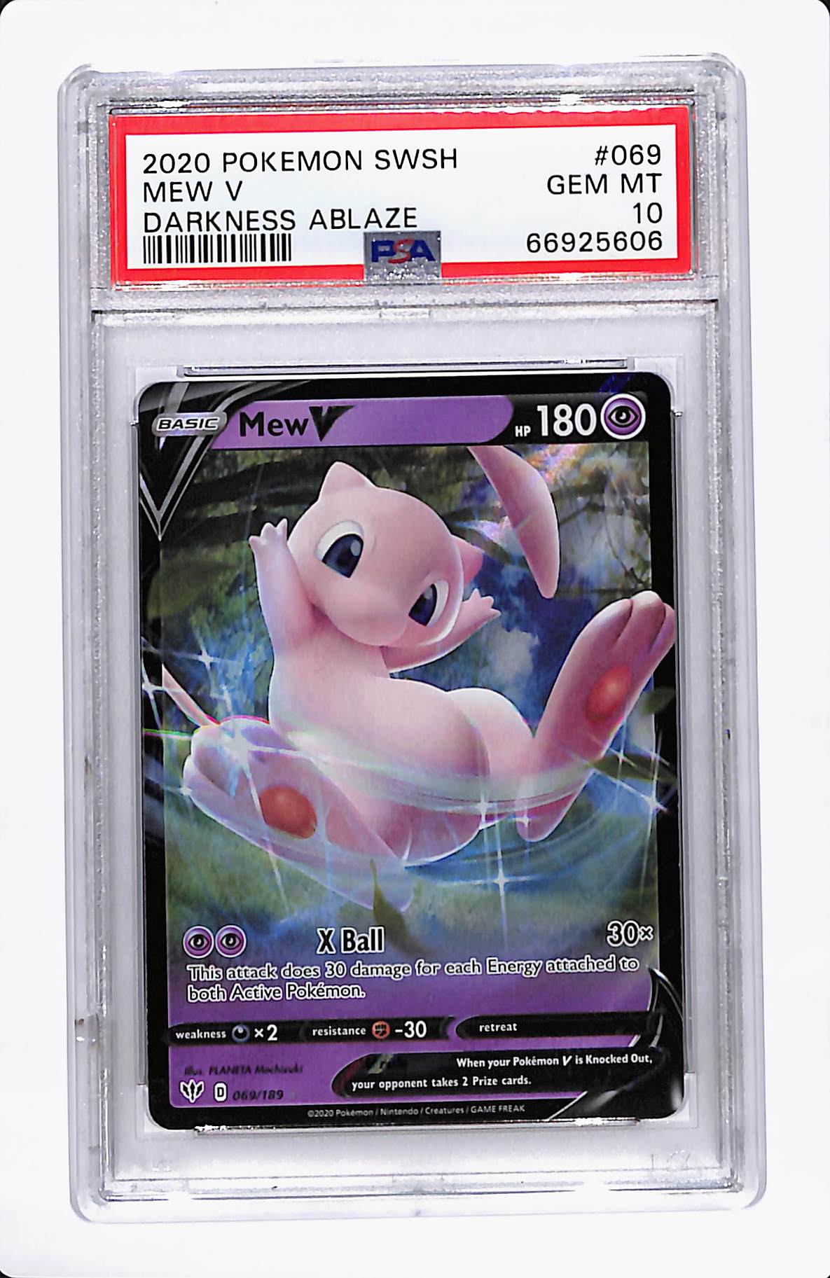 2020 MEW V DARKNESS ABLAZE 069/189 PSA 10