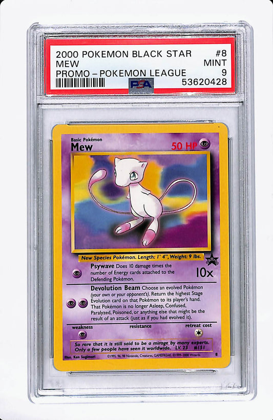 2000 BLACK STAR MEW PROMO - POKEMON LEAGUE #151 PSA 9