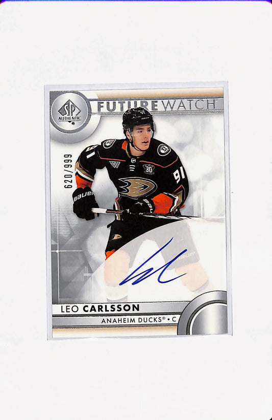 2023-24 SP Authentic Leo Carlsson Future Watch Auto 620/999