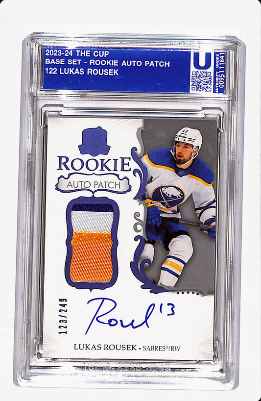 2023-24 THE CUP LUKAS ROUSEK ROOKIE AUTO PATCH 123/249
