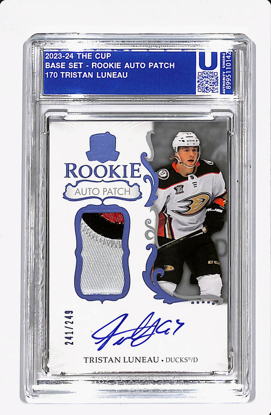 2023-24 THE CUP TRISTAN LUNEAU ROOKIE AUTO PATCH 241/249