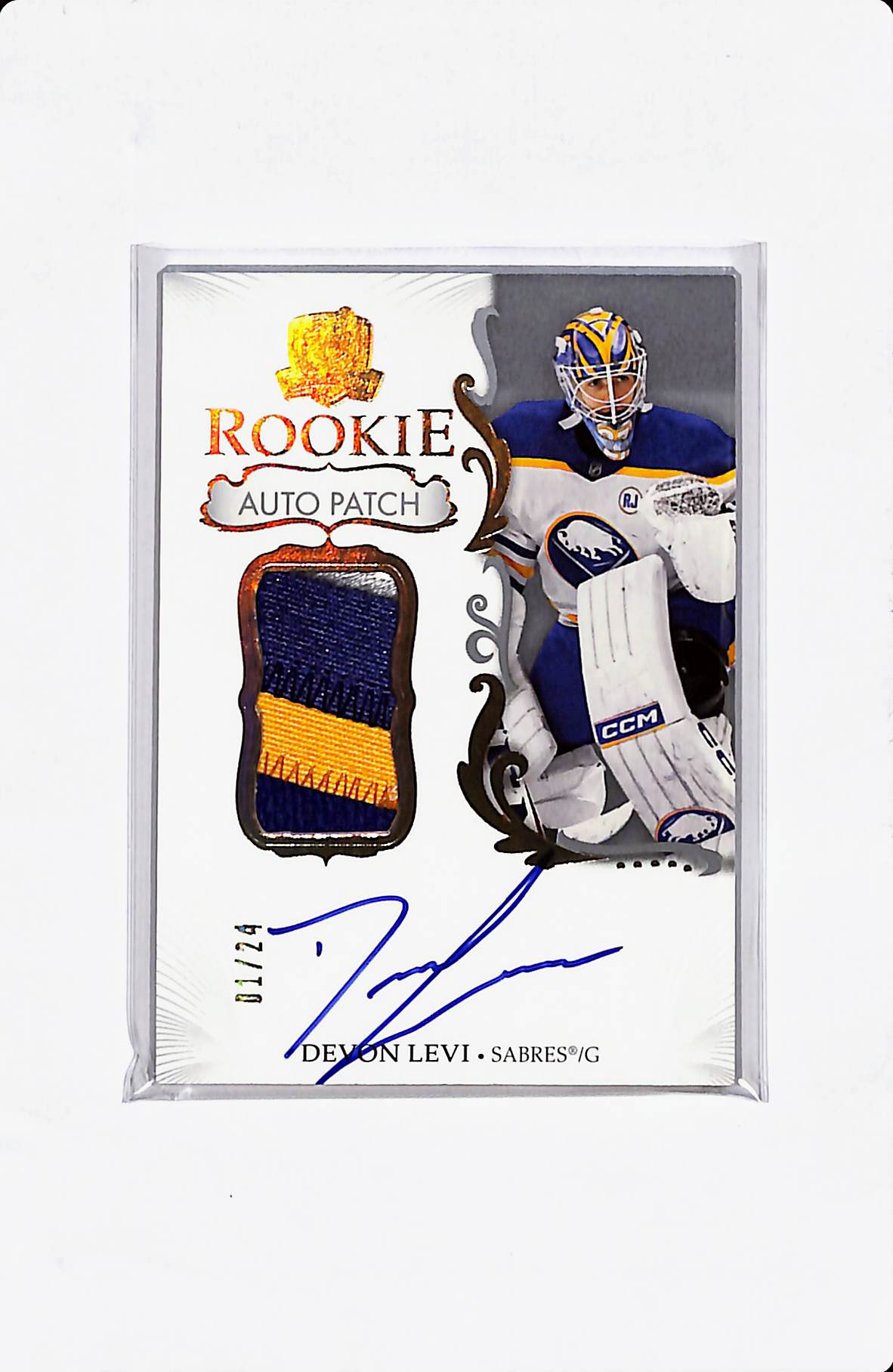 2023-24 THE CUP DEVON LEVI ROOKIE AUTO PATCH 01/24