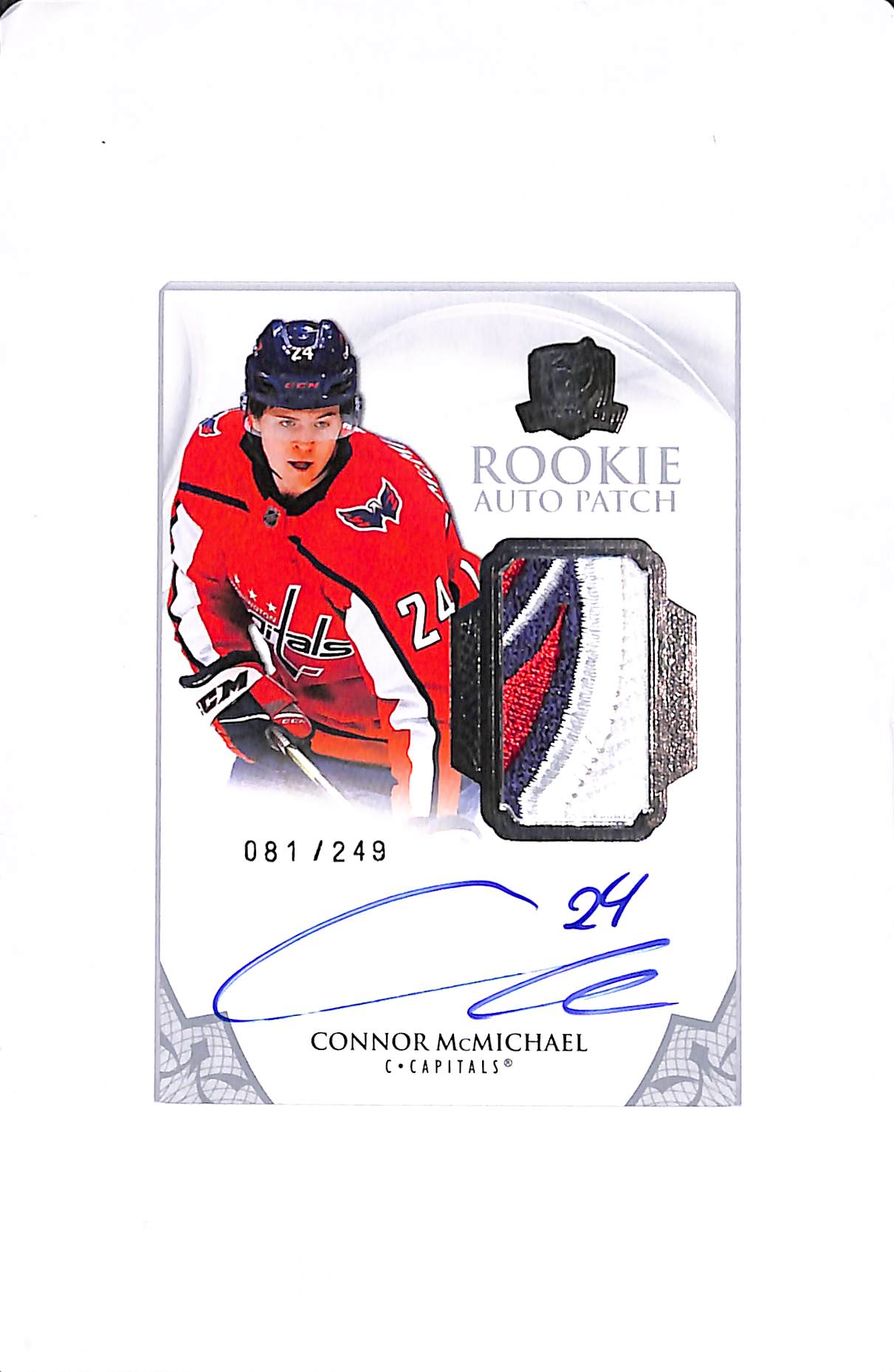 2020-21 UPPER DECK THE CUP CONNOR MCMICHAEL ROOKIE AUTO PATCH /249 #164
