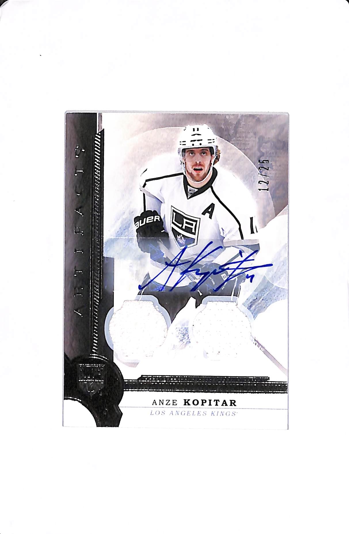 2016-17 UPPER DECK ARTIFACTS ANZE KOPITAR JERSEY AUTO /25 #64