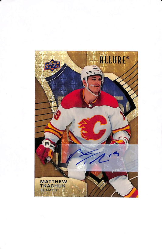 2021-22 UPPER DECK ALLURE MATTHEW TKACHUK GOLDEN TREASURES AUTO 1/1 #94