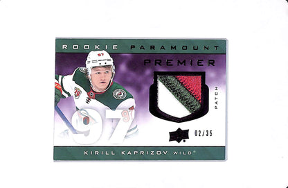 2020-21 UPPER DECK PREMIER KIRILL KAPRIZOV ROOKIE PARAMOUNT PREMIER PATCH /35 #P-KK
