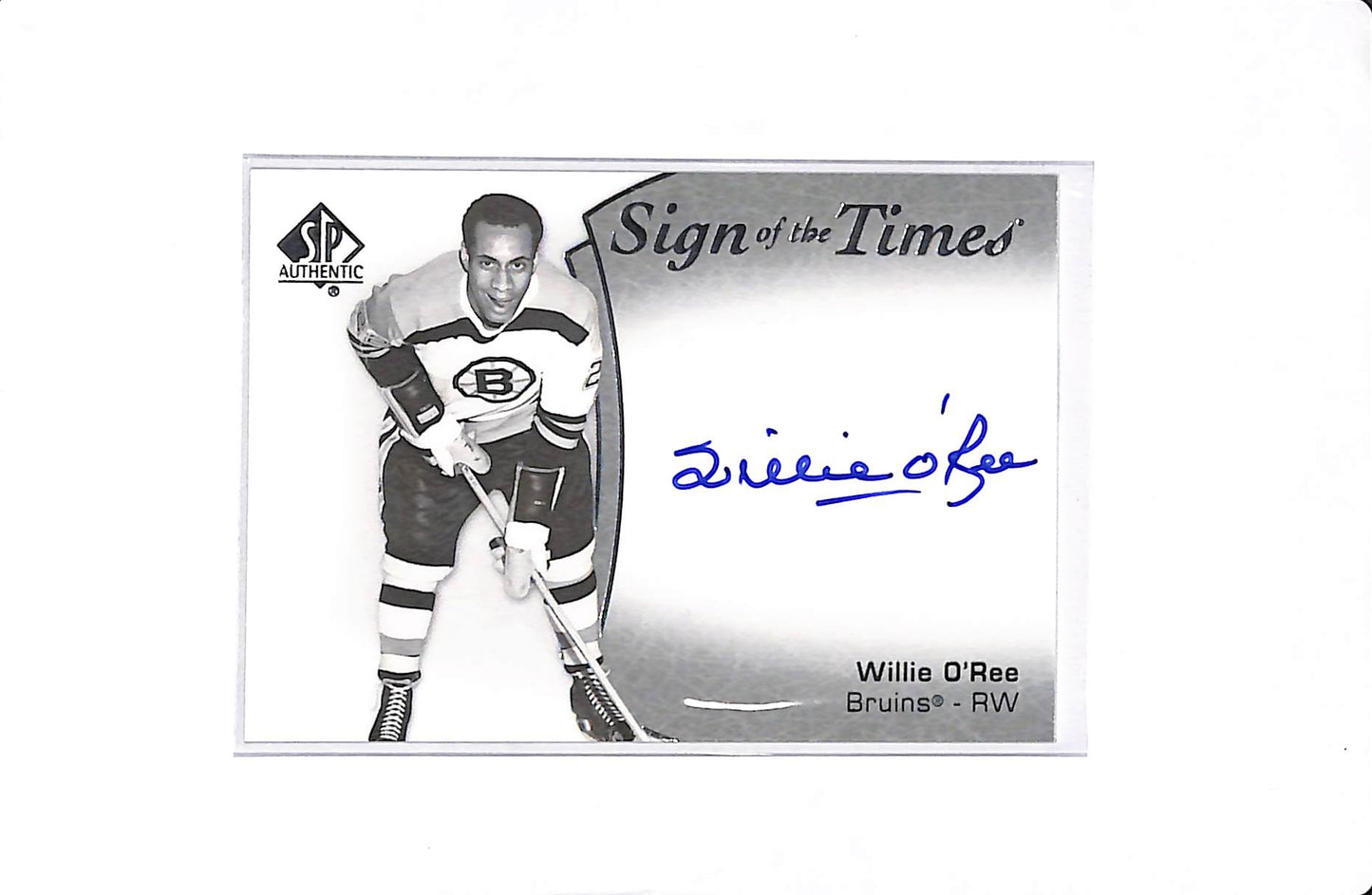 2021-22 UPPER DECK SP AUTHENTIC WILLIE O'REE SIGN OF THE TIMES AUTO #SOTT-WO