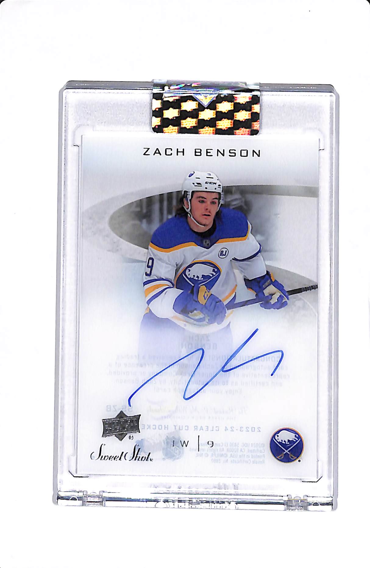 2023-24 UPPER DECK CLEAR CUT ZACH BENSON SWEET SHOTS AUTO #SS-ZB
