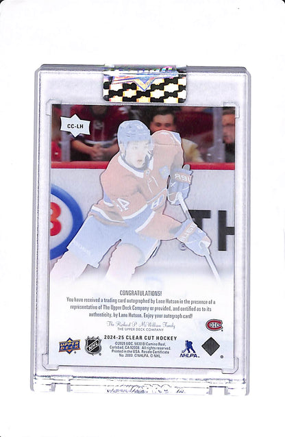 2024-25 UPPER DECK CLEAR CUT LANE HUTSON ROOKIE AUTO #CC-LH
