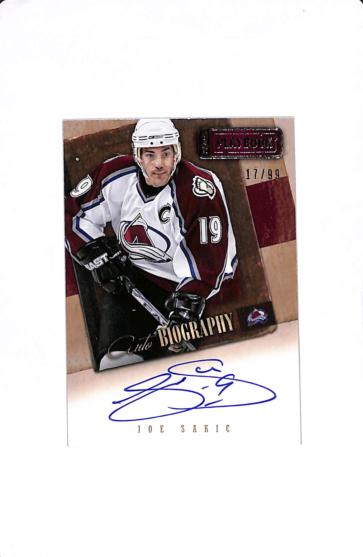 2013-14 PANINI PLAYBOOK JOE SAKIC AUTO BIOGRAPHY /99 #AU-JS