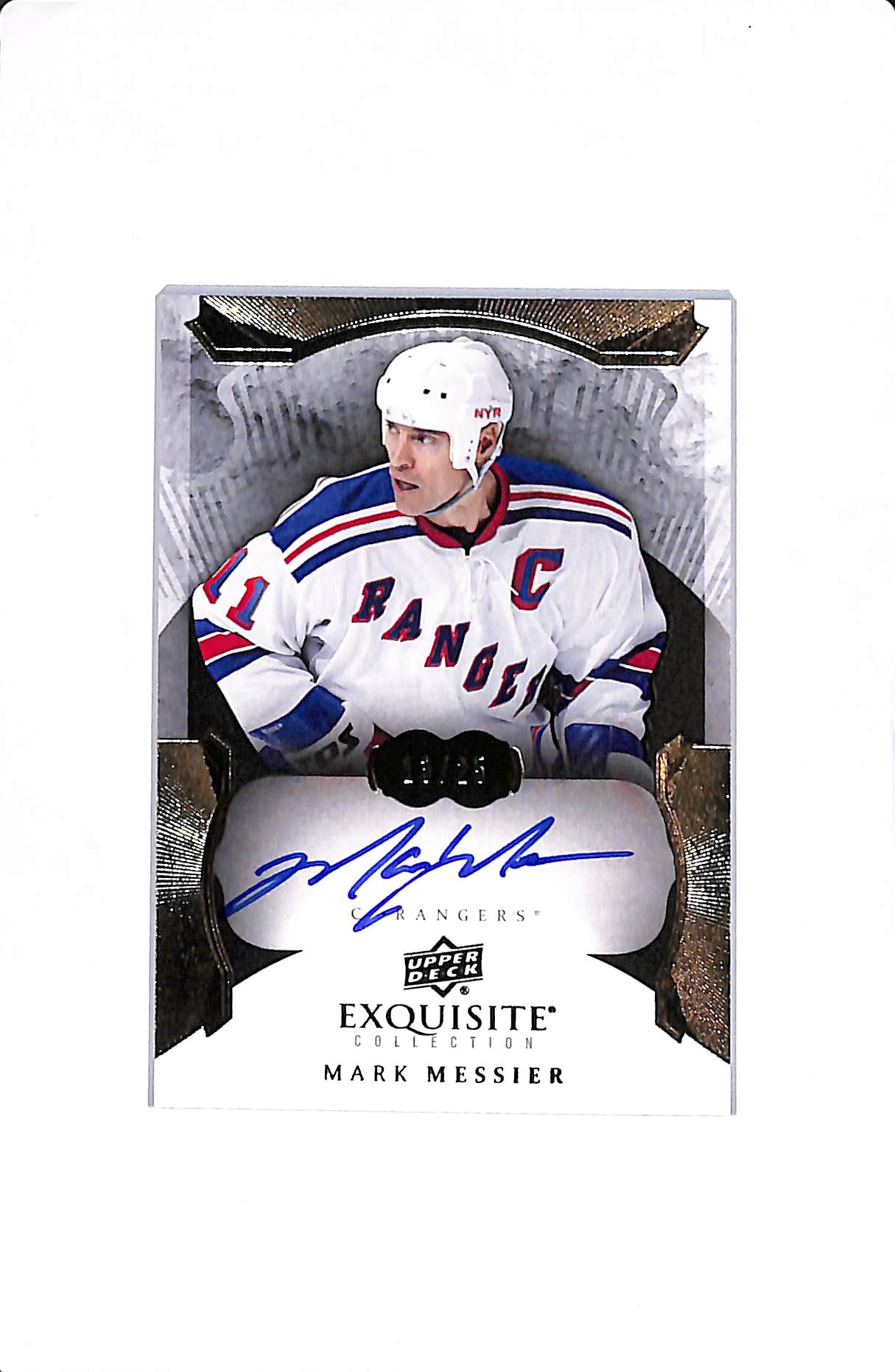 2014-15 UPPER DECK EXQUISITE COLLECTION MARK MESSIER AUTO /25 #11