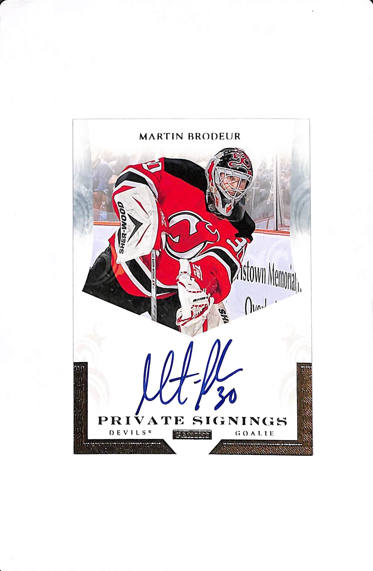 2011 PANINI MARTIN BRODEUR PRIVATE SIGNINGS AUTO #MB2