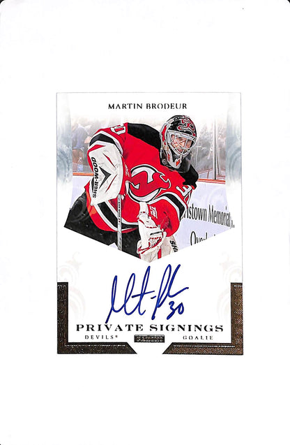 2011 PANINI MARTIN BRODEUR PRIVATE SIGNINGS AUTO #MB2