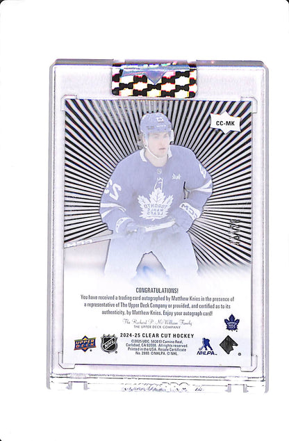 2024-25 UPPER DEACK CLEAR CUT MATTHEW KNIES OUTBURST AUTO /25 #CC-MK