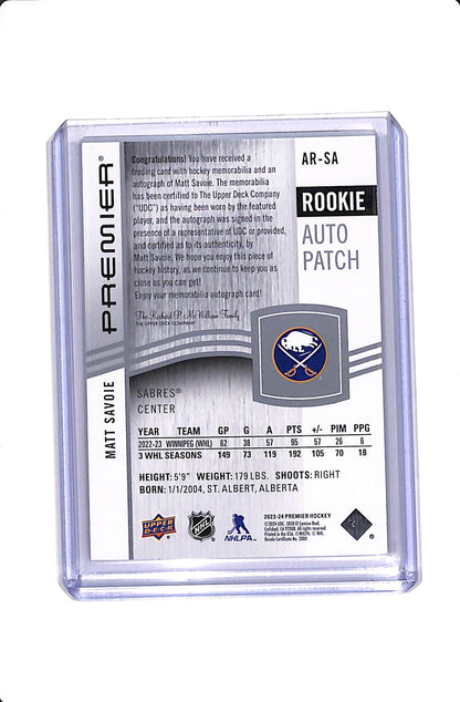 2023-24 UPPER DECK PREMIER ROOKIE AUTO PATCH /249 #AR-SA