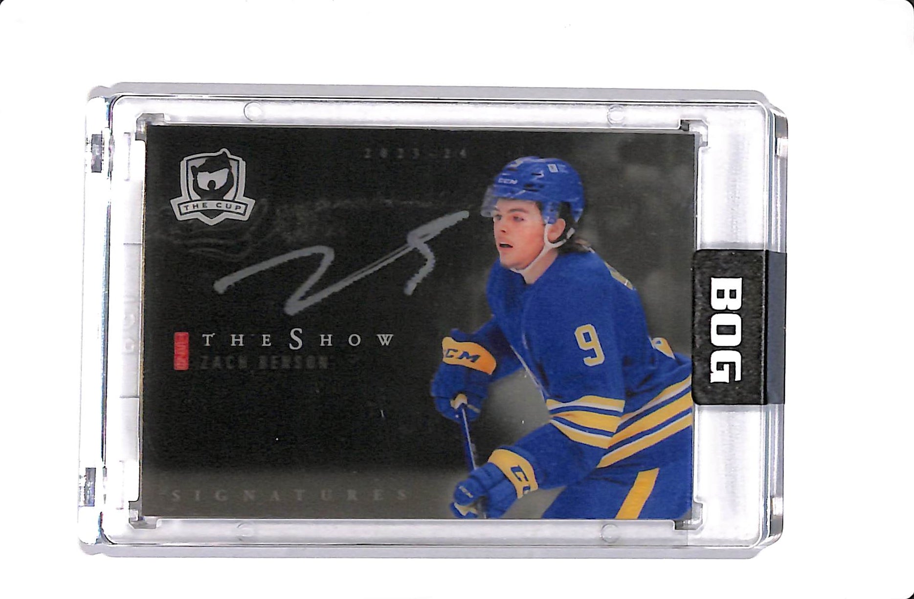 2023-24 UPPER DECK THE CUP ZACH BENSON THE SHOW AUTO BLACK SB-ZB