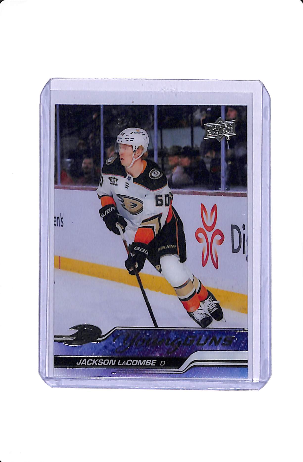 2023-24 UPPER DECK SERIES 2 JACKSON LACOMBE CLEAR CUT YOUNG GUNS #456