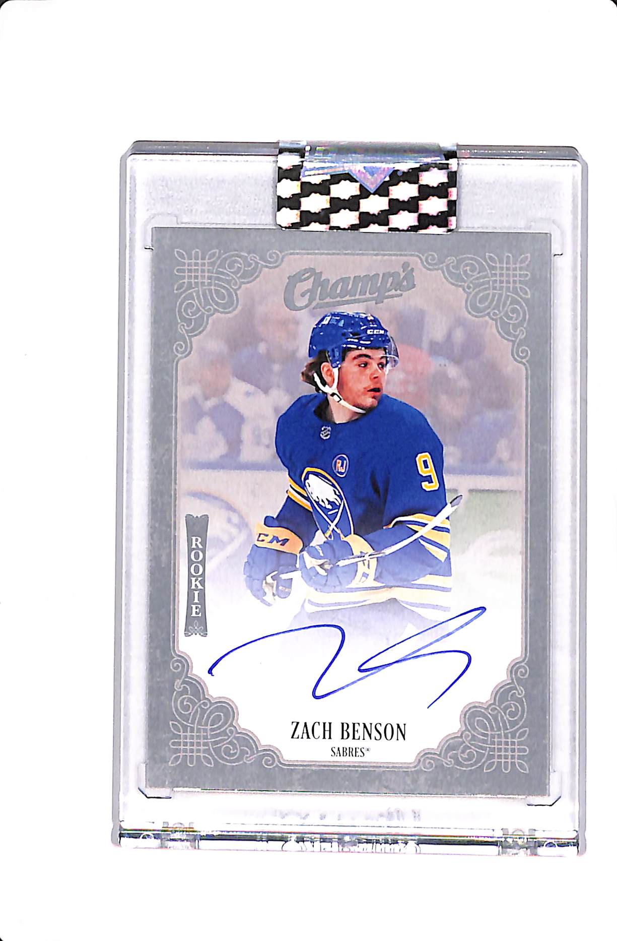2023-24 UPPER DECK CLEAR CUT ZACH BENSON CHAMP'S ROOKIE AUTO #C-ZB