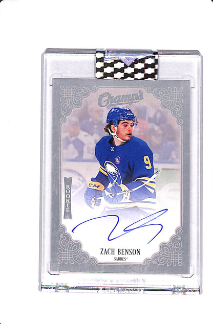 2023-24 UPPER DECK CLEAR CUT ZACH BENSON CHAMP'S ROOKIE AUTO #C-ZB