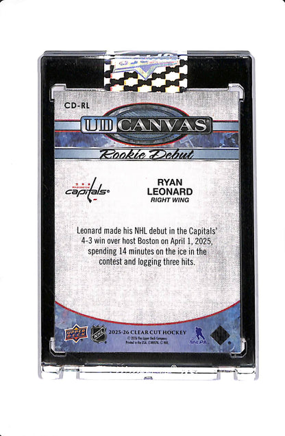 2025-26 UPPER DECK CLEAR CUT RYAN LEONARD UD CANVAS ROOKIE DEBUT #CD-RL