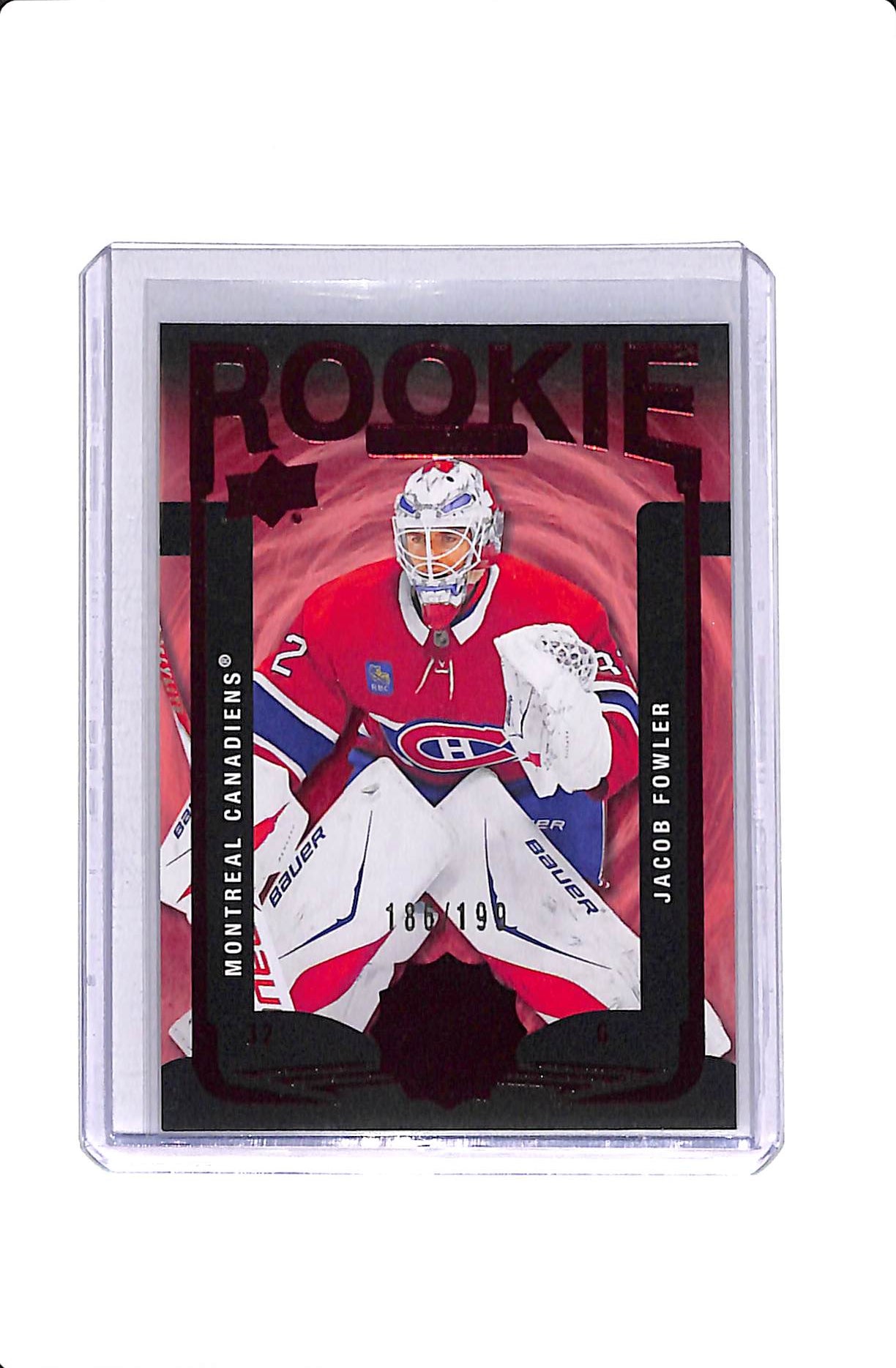 2025-26 UPPER DECK EXTENDED SERIES JACOB FOWLER ROOKIE UPDATE RED /199 #RU-44