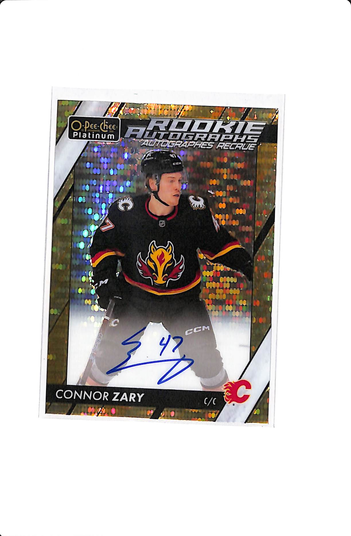 2023-24 UPPER DECK OPC PLATINUM CONNOR ZARY ROOKIE AUTO SEISMIC GOLD AUTO /25 #R-CZ