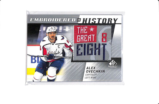 2021-22 UPPER DECK SP GAME USED ALEX OVECHKIN EMBROIDERED IN HISTORY PATCH #3