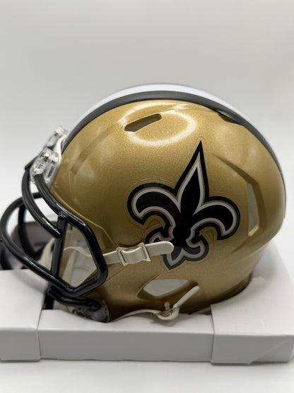 Marshon Lattimore Signed Mini Riddell (Speed) Helmet Beckett COA