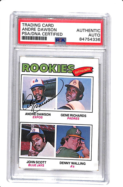 1977 TOPPS ANDREW DAWSON ROOKIES PSA DNA AUTHENTIC AUTO