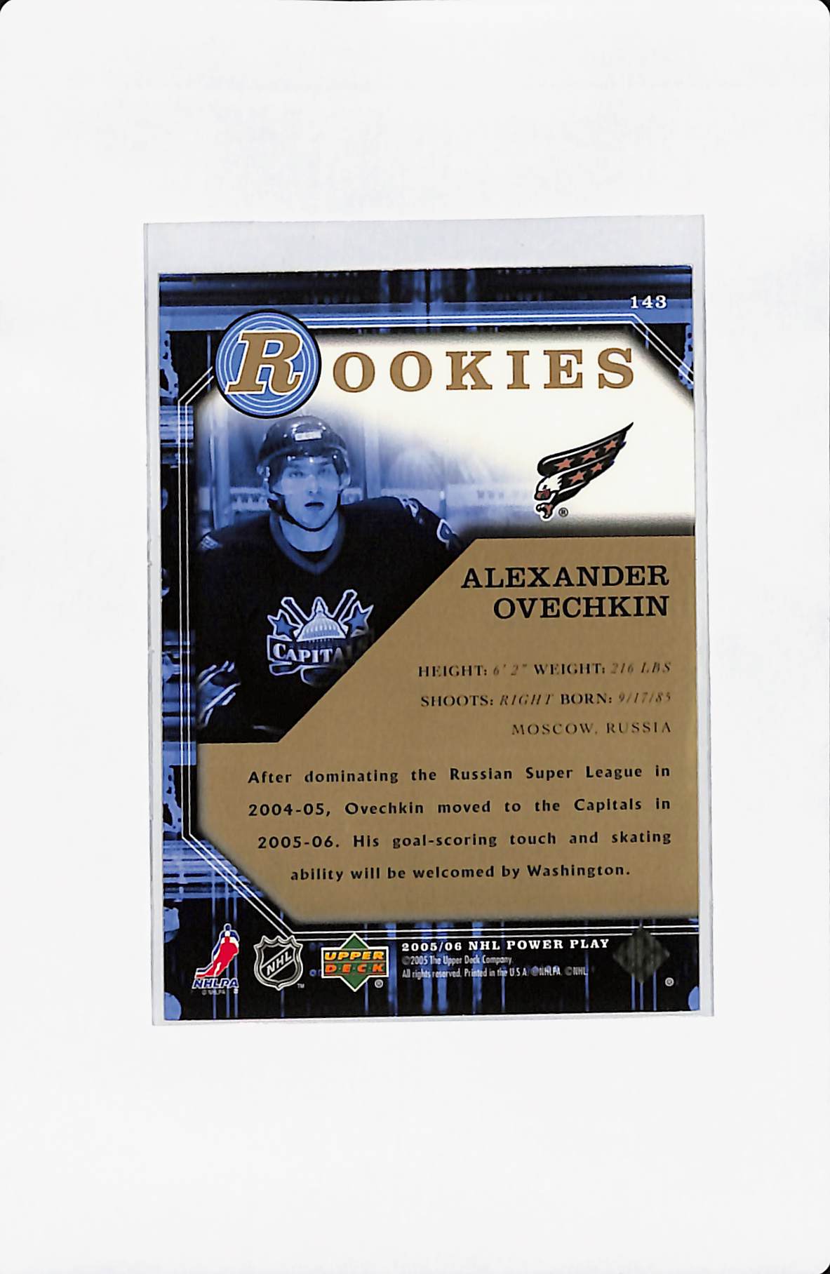 2005/06 UPPER DECK NHL POWER PLAY ALEXANDER OVECHKIN ROOKIES