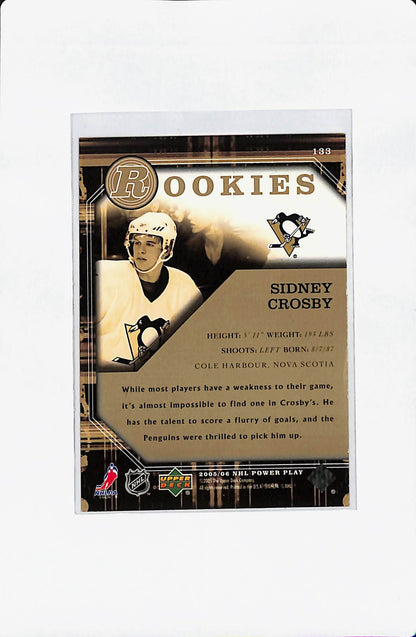 2005/06 UPPER DECK NHL POWER PLAY SIDNEY CROSBY ROOKIES
