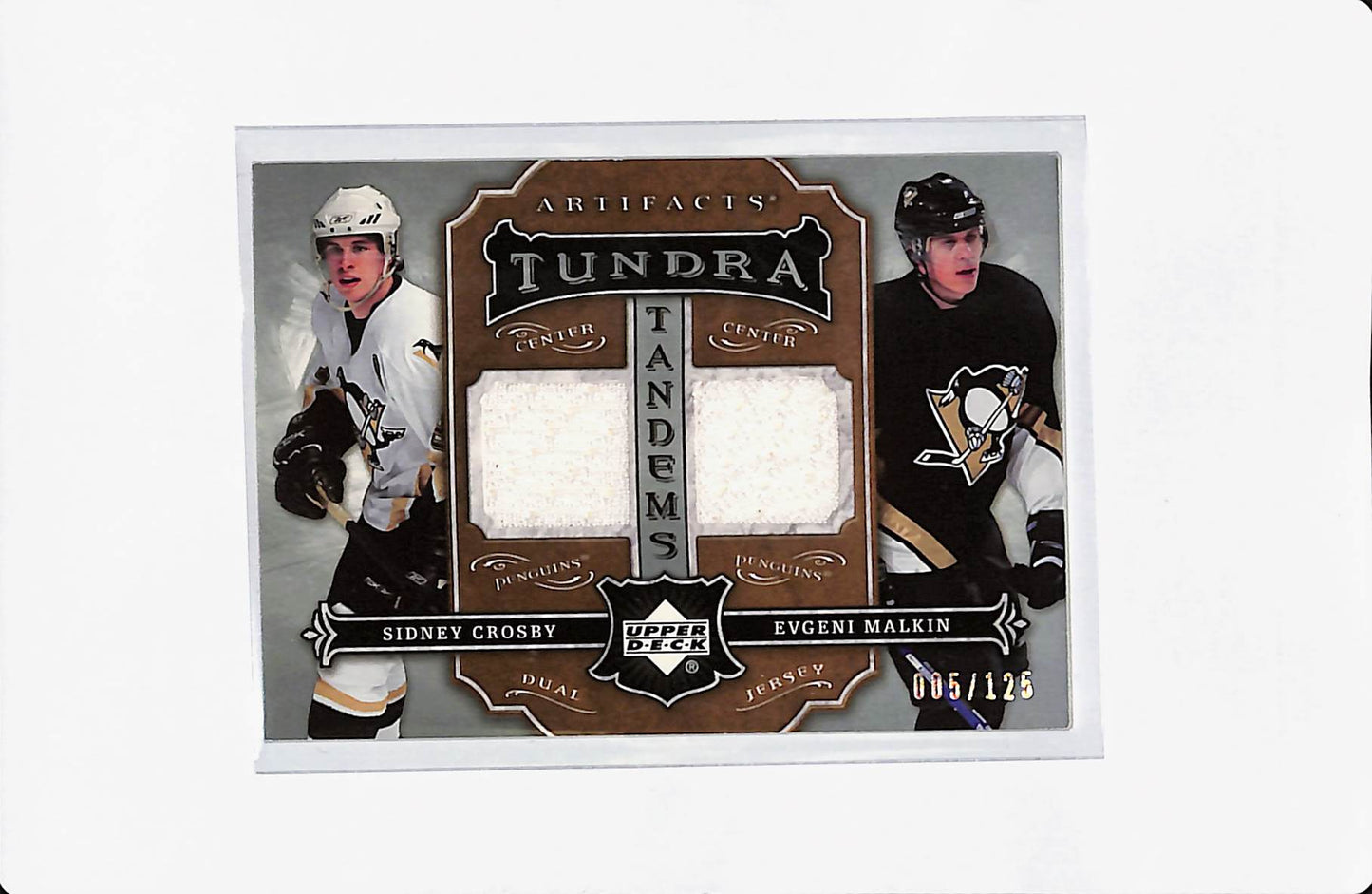 2007/08 UPPER DECK ARTIFACTS SIDNEY CROSBY EVGENI MALKIN TUNDRA TANDEMS 005/125