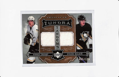 2007/08 UPPER DECK ARTIFACTS SIDNEY CROSBY EVGENI MALKIN TUNDRA TANDEMS 005/125
