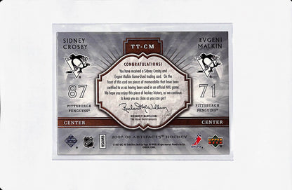2007/08 UPPER DECK ARTIFACTS SIDNEY CROSBY EVGENI MALKIN TUNDRA TANDEMS 005/125
