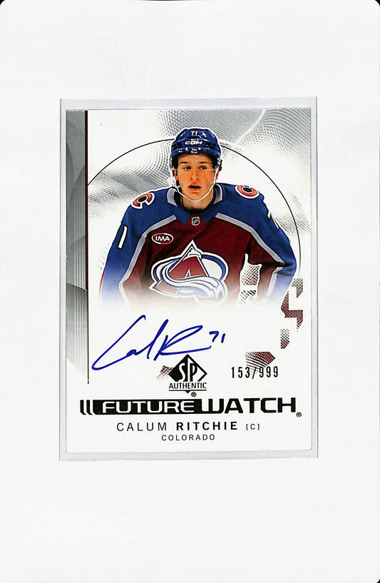 2024/25 UPPER DECK SP AUTHENTIC CALUM RITCHIE FUTURE WATCH AUTO 153/999