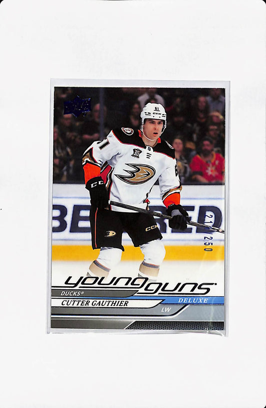 2024/25 UPPER DECK SERIES 1 CUTTER GAUTHIER YOUNG GUNS DELUXE 211/250