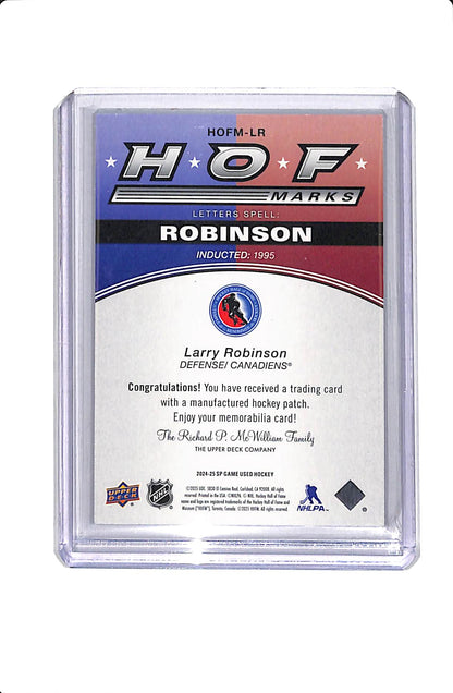 2024-25 UPPER DECK SP GAME USED LARRY ROBINSON HOF MARKS /35 #HOFM-LR