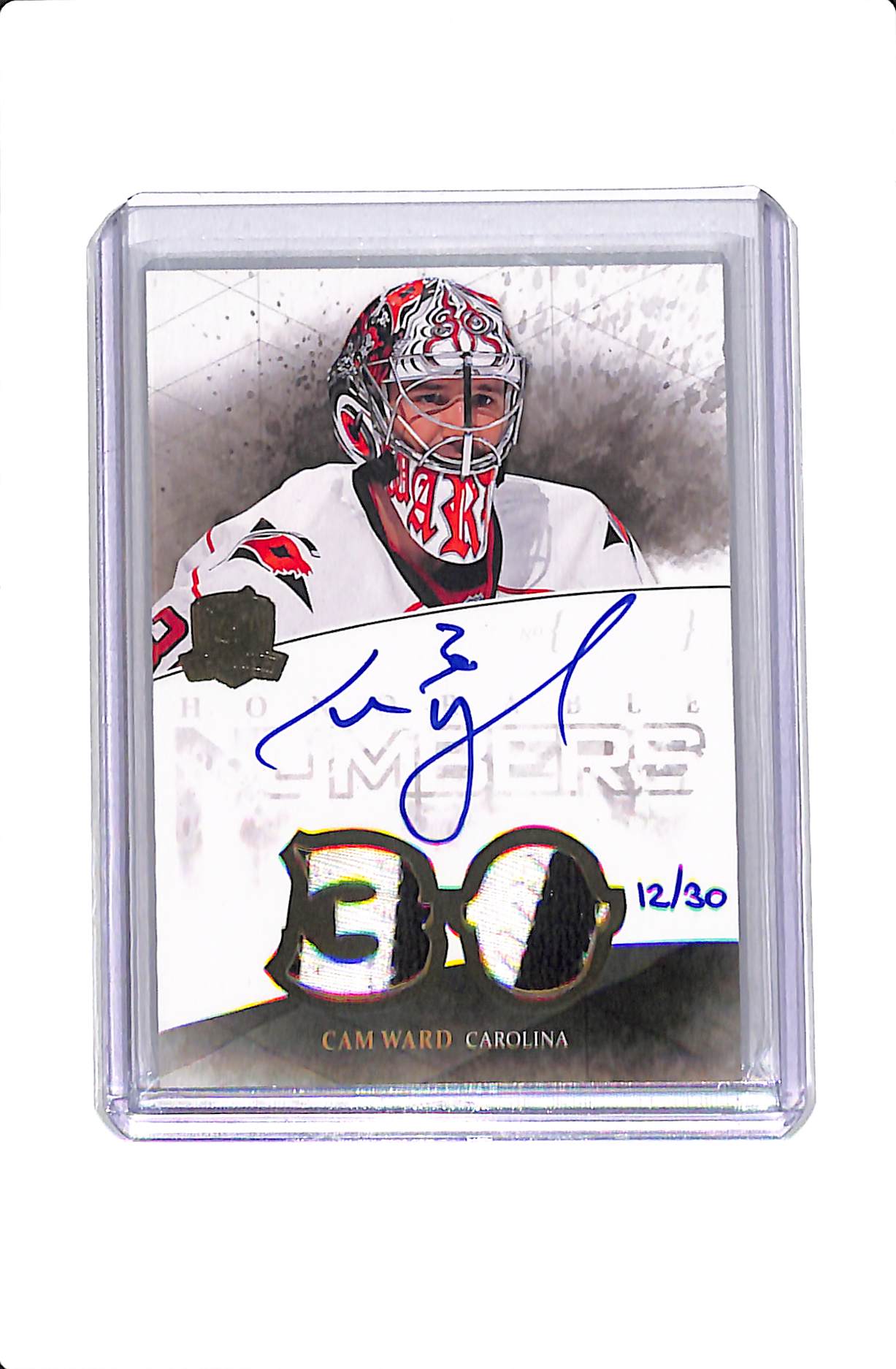 2010-11 UPPER DECK THE CUP CAM WARD HONORABLE NUMBERS PATCH AUTO /30 #HN-CW