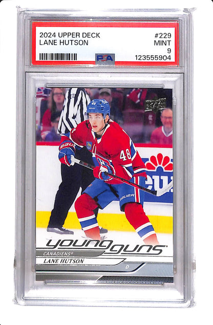 2024-25 UPPER DECK SERIES ONE LANE HUTSON YOUNG GUNS PSA 9 #229