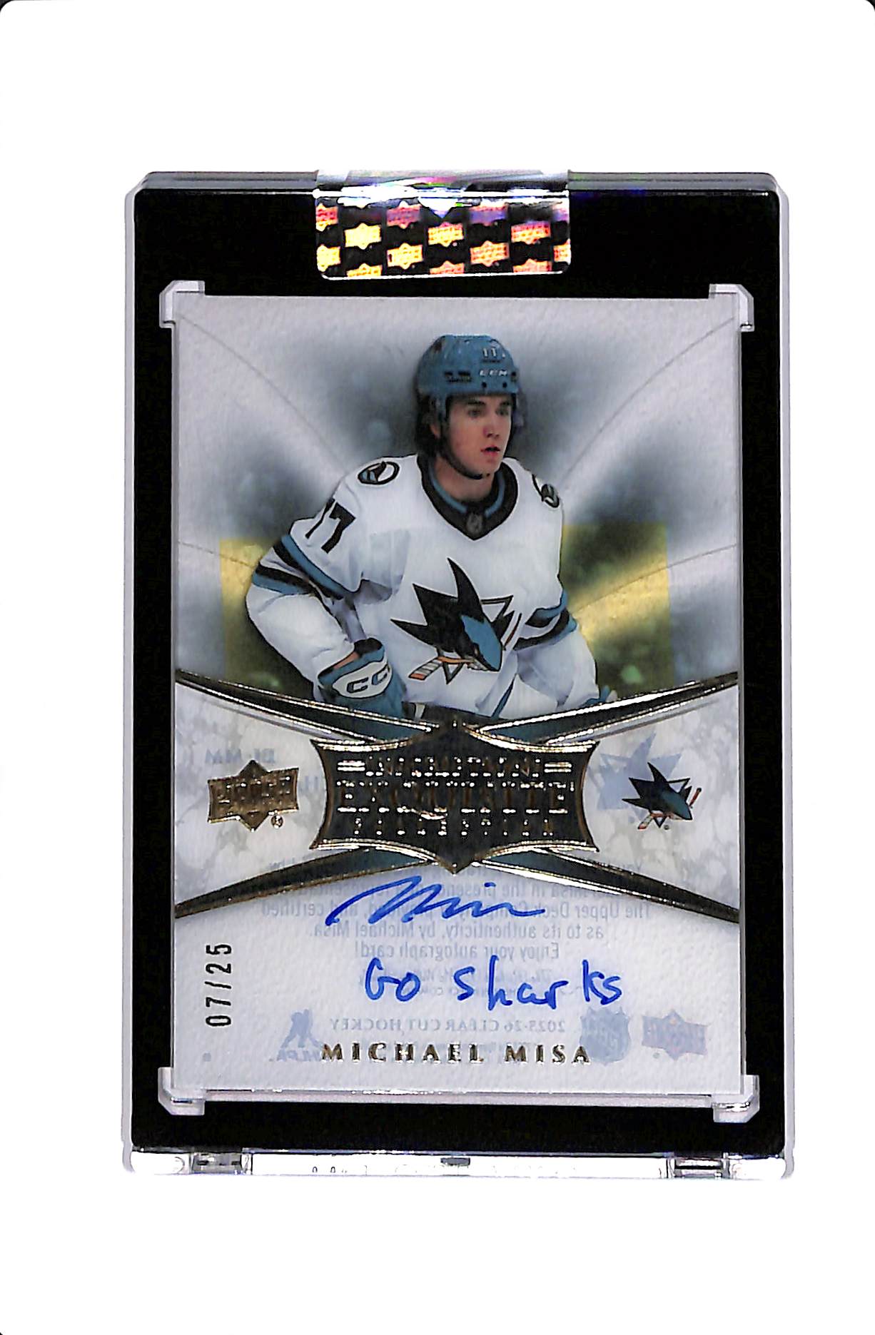 2025-26 UPPER DECK CLEAR CUT MICHAEL MISA EXQUISITE AUTO /25 #EI-MM