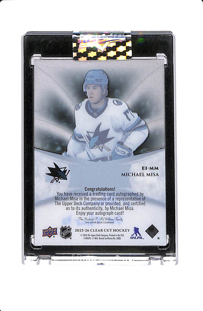 2025-26 UPPER DECK CLEAR CUT MICHAEL MISA EXQUISITE AUTO /25 #EI-MM