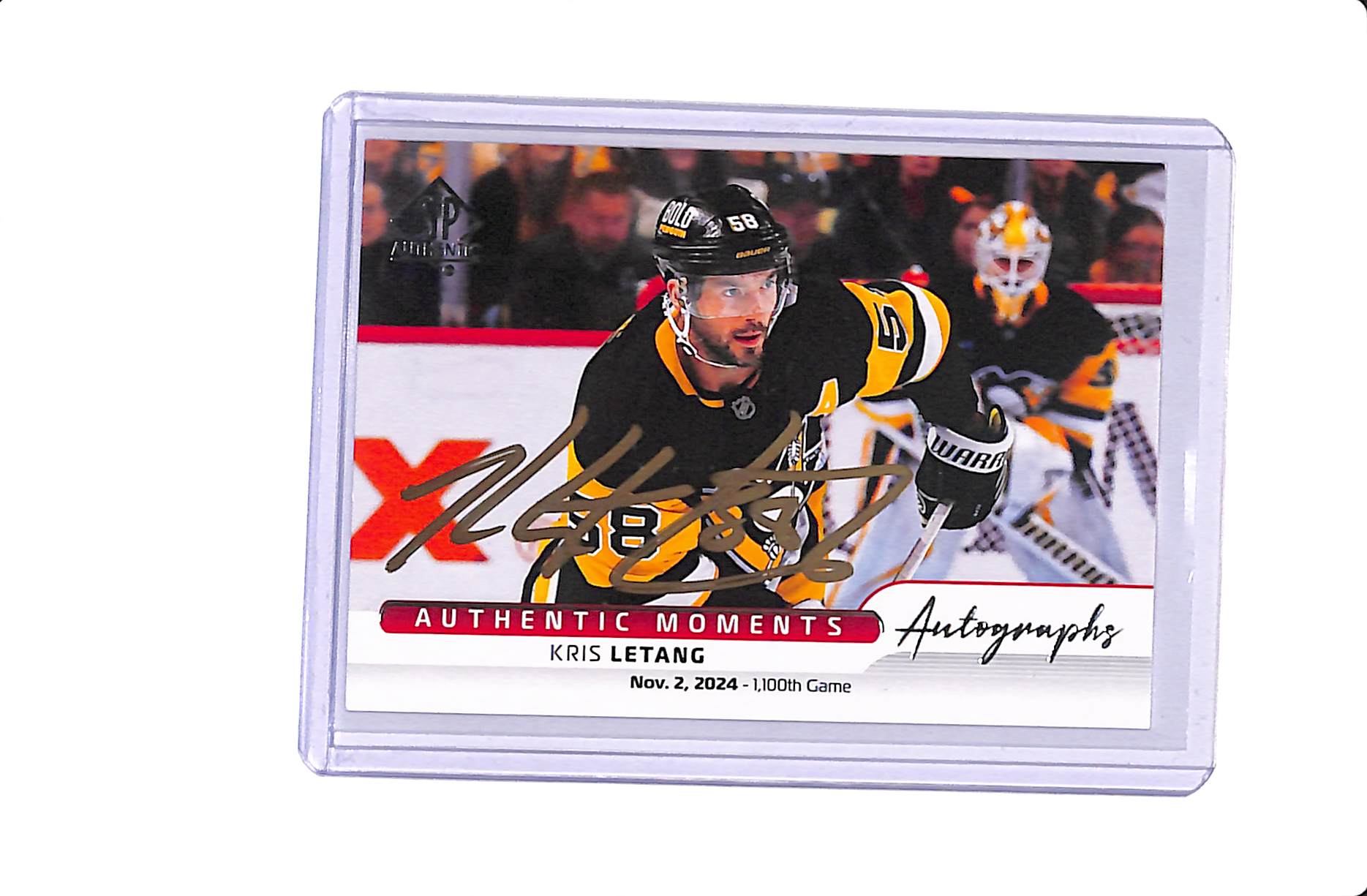 2025-26 UPPER DECK SP AUTHENTIC KRIS LETANG AUTHENTIC MOMENTS AUTO #AM-KL
