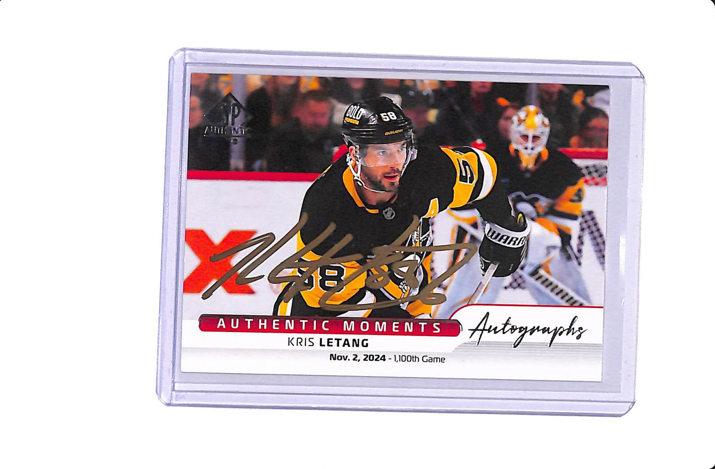 2025-26 UPPER DECK SP AUTHENTIC KRIS LETANG AUTHENTIC MOMENTS AUTO #AM-KL